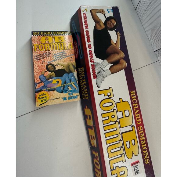 VTG 1997 Richard Simmons Ab Formula Video Workout VHS Booklet and AB Bar - Picture 3 of 6